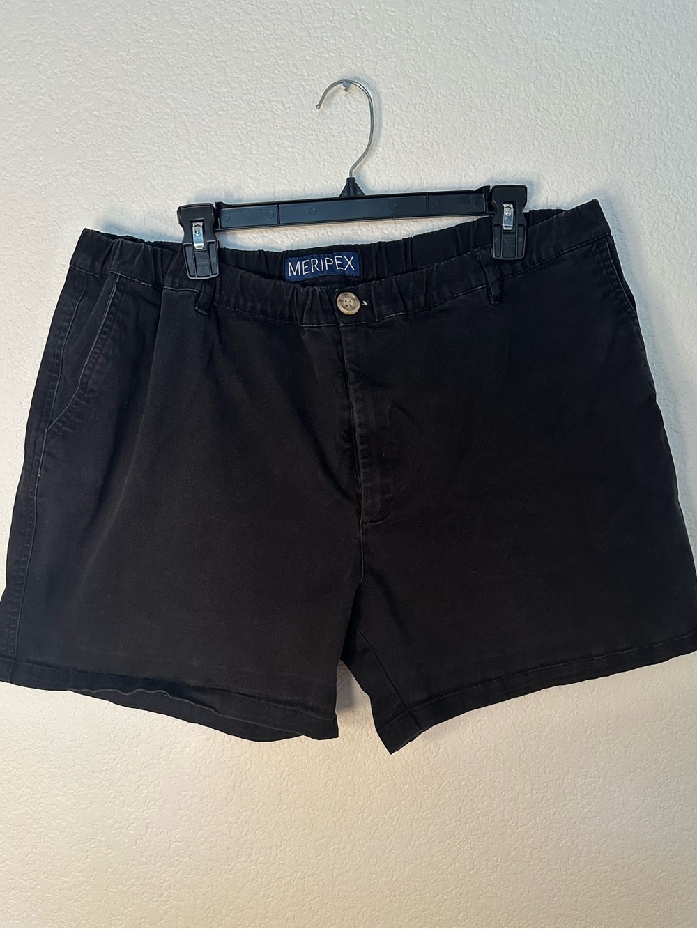 Meripex Black Chino Shorts Men’s 3XL Stretch Casual Shorts